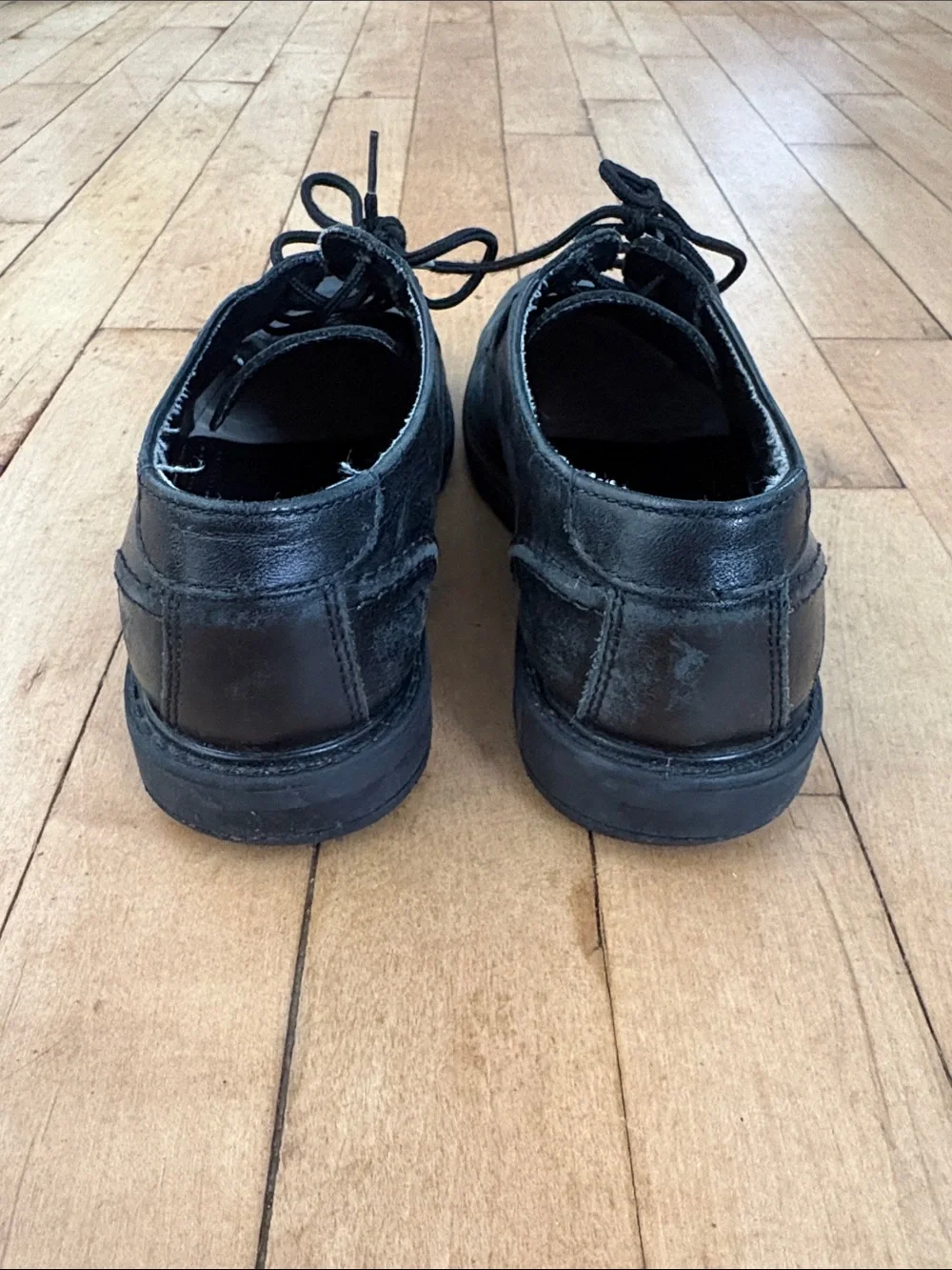 Boy’s Black Leather Lace-Up Dress Shoes